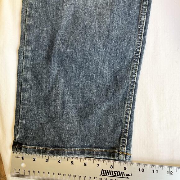 Wrangler Men Jeans 42X30 Blue Denim Button 30" Inseam Straight Leg Mid Rise - Picture 10 of 12